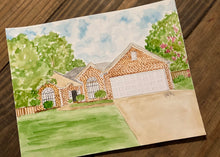 Load image into Gallery viewer, 8x10 house watercolor portrait