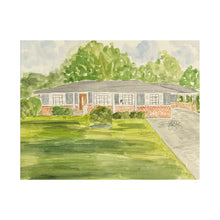 Load image into Gallery viewer, 8x10 house watercolor portrait