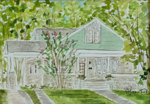 Load image into Gallery viewer, 8x10 house watercolor portrait