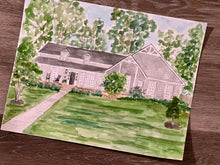 Load image into Gallery viewer, 8x10 house watercolor portrait