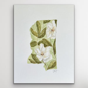 Mississippi magnolia print unframed