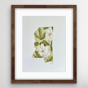 Mississippi magnolia print unframed