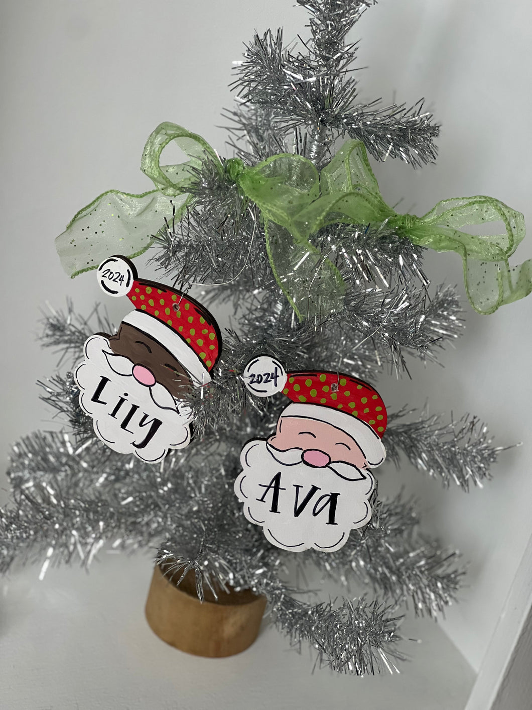 Custom Santa ornaments